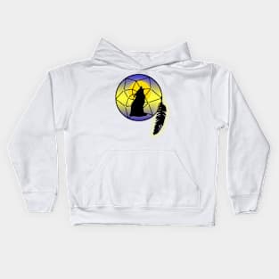 Wolf Dream - Blue Kids Hoodie